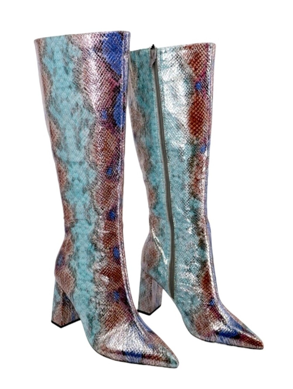 NWT Wild Pair Islah Multi Snake Knee High Boots 7.5M ๐ - Picture 2 of 12